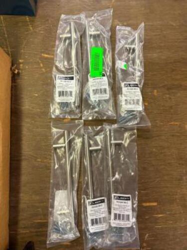 (6)- NICKEL FINISH CABINET HANDLES