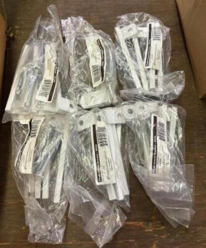 (6)- PACKS OF WHITE FLUSH MOUNT BRACKETS