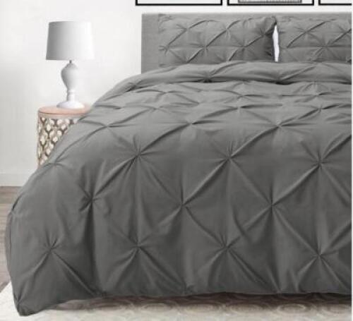 NESTL PINCH PLEAT DOWN ALTERNATIVE COMFORTER GREY
