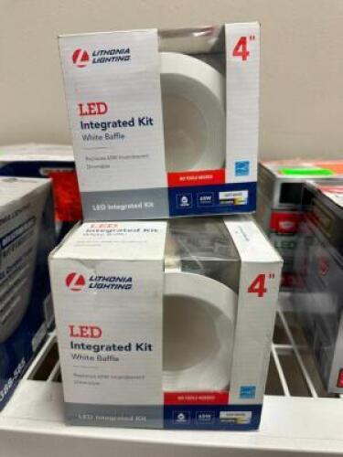 (3)- LED INTEGRATED WHITE BAFFLE LIGHTS