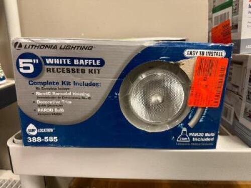 5" WHITE BAFFLE RECESSED LIGHT KIT