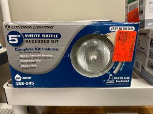 5" WHITE BAFFLE RECESSED LIGHT KIT
