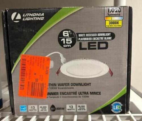 (2)- LED WHITE RECESSED DOWNLIGHTS