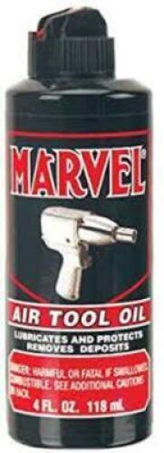 DESCRIPTION: (6) AIR TOOL OIL BRAND/MODEL: MARVEL #MM080R RETAIL$: $10.00 EA SIZE: 4 OZ QTY: 6