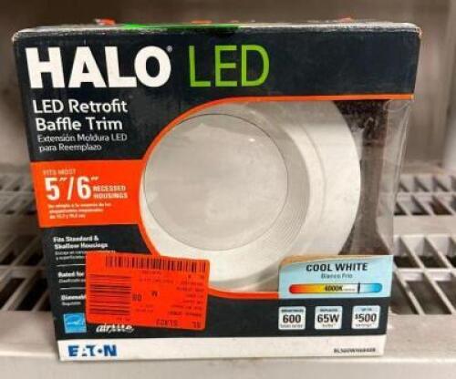 (2)- HALO LED RETROFIT BAFFLE TRIM LIGHTS