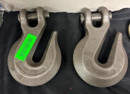 (2)- HEAVY DUTY OPEN EYE HOOKS