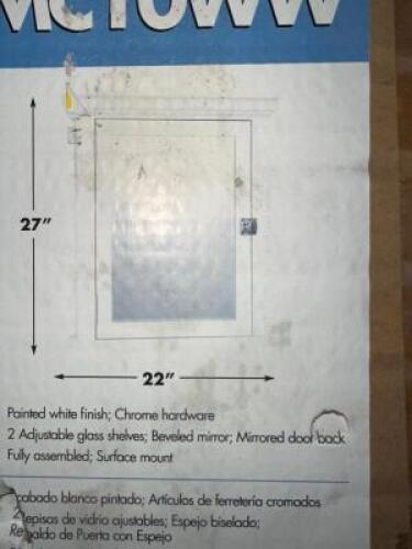 WHITE FINISH MEDICINE CABINET