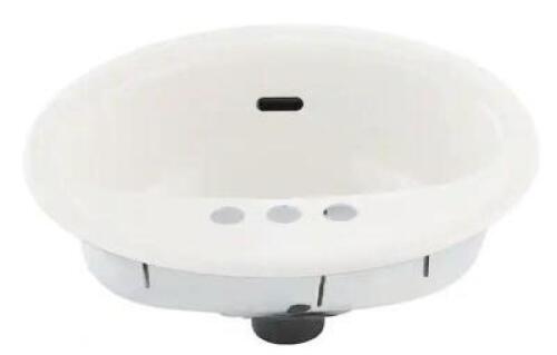19" ROUND WHITE DROP IN SINK