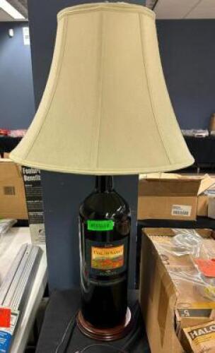 LARGE WINE BOTTLE LIGHT WITH SHADE