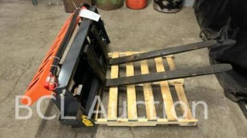 DESCRIPTION 2024 HYDRAULIC PALLET FORKS ADJUSTABLE ATTACHMENT BRAND / MODEL: SN-TPC01-48 ADDITIONAL INFORMATION SN# XN-00016, 4000 LB. CAPACITY. SIZE