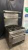 DESCRIPTION JADE RANGE SIX BURNER RANGE W/ LOWER CONVENTIONAL OVEN. BRAND / MODEL: JADE RANGE ADDITIONAL INFORMATION NATURAL GAS. W/ STAINLESS DOUBLE - 3