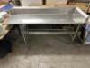 DESCRIPTION 72" RIGHT SIDE ALL STAINLESS CLEAN TABLE. SIZE 72" LOCATION BAY 6 QTY 1