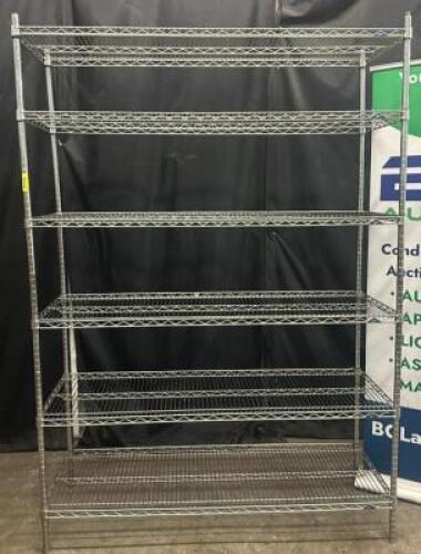 DESCRIPTION METRO 60" X 18" SIX TIER WIRE SHELF BRAND / MODEL: METRO SIZE 60" X 18" LOCATION BAY 6 QTY 1