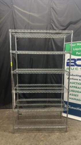 DESCRIPTION METRO 36" X 18" SIX TIER WIRE SHELF BRAND / MODEL: METRO SIZE 36" X 18" LOCATION BAY 6 QTY 1