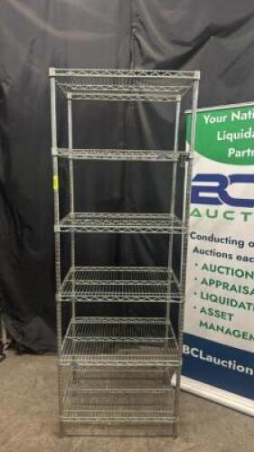 DESCRIPTION METRO 24" X 18" SIX TIER WIRE SHELF BRAND / MODEL: METRO SIZE 24" X 18" LOCATION BAY 6 QTY 1
