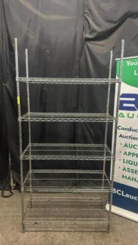 DESCRIPTION METRO 24" X 18" SIX TIER WIRE SHELF BRAND / MODEL: METRO SIZE 24" X 18" LOCATION BAY 6 QTY 1