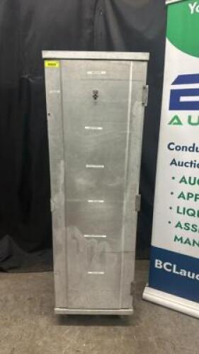 DESCRIPTION TWENTY PAN ENCLOSED TRAY RACK. ADDITIONAL INFORMATION ON CASTERS LOCATION BAY 6 QTY 1