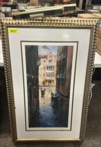 DESCRIPTION MARTI BOFARULL LIMITED EDITION FRAMED CANVAS PRINT W/ TOP LIGHT BRAND / MODEL: MARTI BOFARULL LOCATION BAY 6 QTY 1