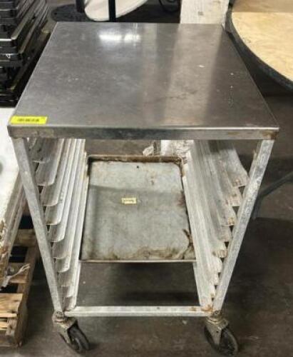 DESCRIPTION HALF SIZE TRAY RACK CART W/ STAINLESS TABLE TOP LOCATION BAY 6 QTY 1