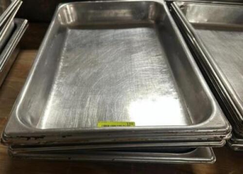 DESCRIPTION (4) FULL SIZE STAINLESS INSERTS THIS LOT IS: SOLD BY THE PIECE SIZE 2" DEEP LOCATION BAY 6 QTY 4