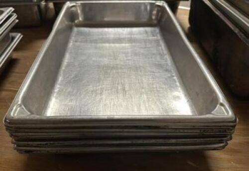 DESCRIPTION (6) FULL SIZE STAINLESS INSERTS THIS LOT IS: SOLD BY THE PIECE SIZE 2" DEEP LOCATION BAY 6 QTY 6