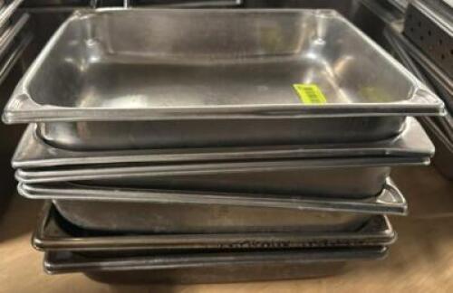 DESCRIPTION (6) HALF SIZE STAINLESS INSERTS THIS LOT IS: SOLD BY THE PIECE SIZE 2" DEEP LOCATION BAY 6 QTY 6