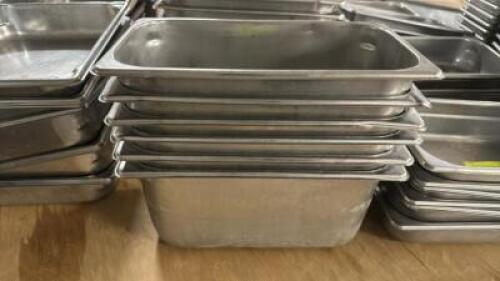DESCRIPTION (6) 1/3 SIZE STAINLESS INSERTS. THIS LOT IS: SOLD BY THE PIECE SIZE 6" DEEP LOCATION BAY 6 QTY 6