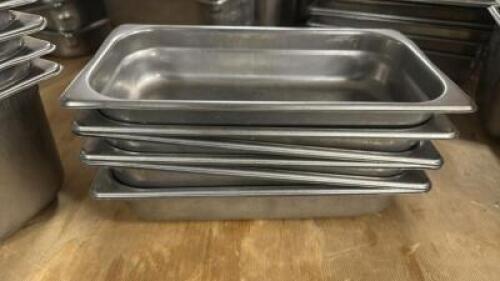 DESCRIPTION (6) 1/3 SIZE STAINLESS INSERTS. THIS LOT IS: SOLD BY THE PIECE SIZE 2" DEEP LOCATION BAY 6 QTY 6