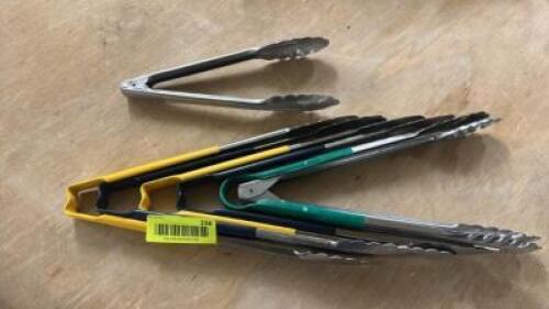 DESCRIPTION (6) STAINLESS TONGS THIS LOT IS: SOLD BY THE PIECE LOCATION BAY 6 QTY 6
