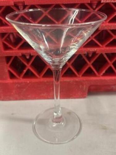 DESCRIPTION (9) MARTINI GLASSES ADDITIONAL INFORMATION W/ GLASS RACK THIS LOT IS: SOLD BY THE PIECE LOCATION BAY 6 QTY 9