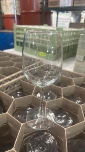 DESCRIPTION (20) WINE GLASSES ADDITIONAL INFORMATION W/ GLASS RACK THIS LOT IS: SOLD BY THE PIECE LOCATION BAY 6 QTY 20