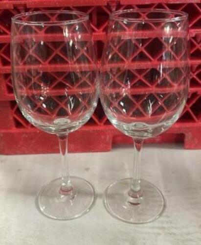 DESCRIPTION (20) ASSORTED WINE GLASSES ADDITIONAL INFORMATION W/ GLASS RACK THIS LOT IS: SOLD BY THE PIECE LOCATION BAY 6 QTY 20