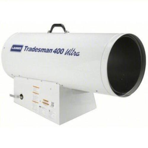DESCRIPTION: (1) PORTABLE GAS TORPEDO HEATER BRAND/MODEL: L.B. WHITE #16W282 INFORMATION: 400,000 BTUH HEATING CAPACITY OUTPUT, 3 GPH FUEL CONSUMPTION