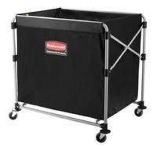 DESCRIPTION: (1) REMOVABLE LINER BASKET TRUCKBRAND/MODEL: RUBBERMAID #20UY93INFORMATION: BLACK, VINYLSIZE: 10 CU FT,&nbsp;37-3/4 in x 24-1/8 in x 34 inRETAIL$: $355.94 EAQTY: 1