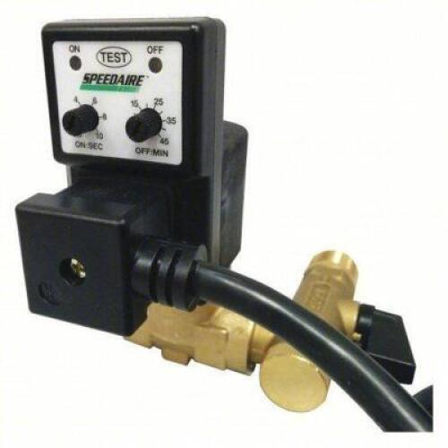 DESCRIPTION: (1) ELECTRONIC DRAIN VALVE BRAND/MODEL: SPEEDAIRE #53DN44 INFORMATION: 115 V, 1/4" NPT WITH FBV RETAIL$: $144.65 EA QTY: 1