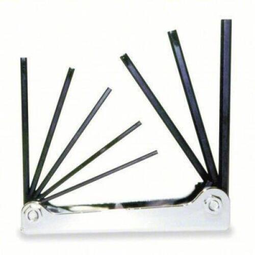 DESCRIPTION: (6) SET OF FOLD UP HEX KEYS BRAND/MODEL: EKLIND #3A580 INFORMATION: SAE, LONG, 1 PIECES, BLACK OXIDE, 8 TIPS SIZE: 3 45/64 IN TO 5 3/32 I
