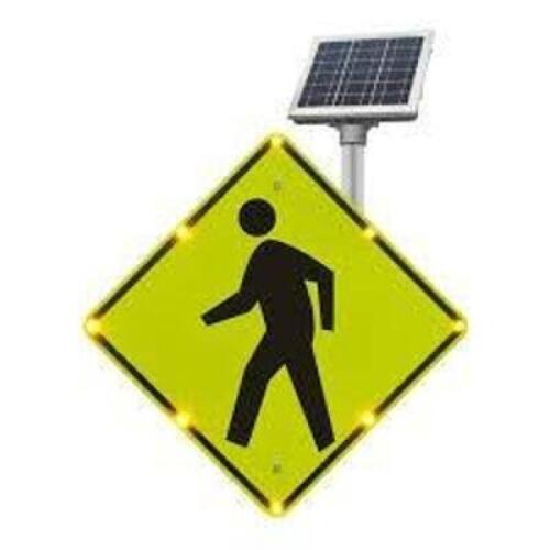 DESCRIPTION: (1) BLINKERSIGN, PEDESTRIAN CROSSING BRAND/MODEL: TAPCO #2180-00214 INFORMATION: AMBER LEDS SIZE: 30" RETAIL$: $1695.00 EA QTY: 1