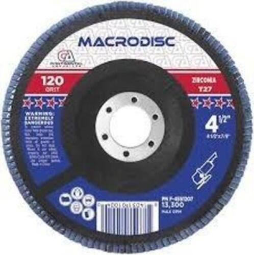 DESCRIPTION: (2) CASES OF (10)&nbsp;GRINDING WHEELSBRAND/MODEL: GLOBAL ABRASIVE PRODUCTSINFORMATION: TYPE 27, AF 120SIZE: 4-1/2" X 7/8"QTY: 2