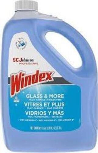 DESCRIPTION: (2) GLASS AND MORE CLEANER BRAND/MODEL: WINDEX SIZE: 1 GALLON RETAIL$: $11.48 EA QTY: 2
