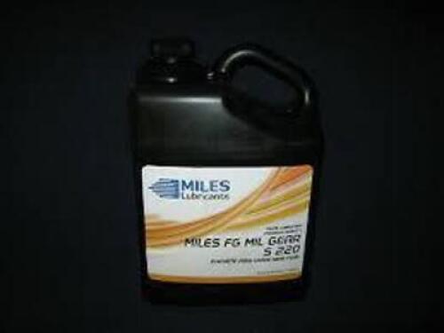 DESCRIPTION: (2) FOOD GRADE SYNTHETIC FOOD GRADE GEAR OIL BRAND/MODEL: MILES LUBRICANTS RETAIL$: $200.00 EA SIZE: 1 GALLON QTY: 2