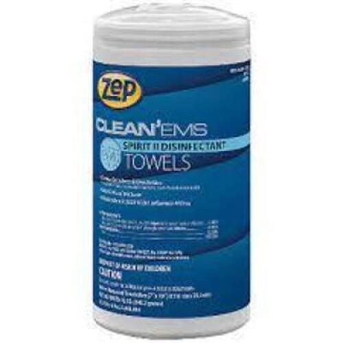 DESCRIPTION: (6) CLEAN EMS SPIRIT 2 DISINFECTANT TOWELS BRAND/MODEL: ZEP SIZE: 40 PRE MEASURED TOWELETTES 1"X10" QTY: 6