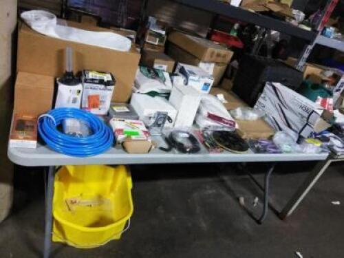 DESCRIPTION: (1) TABLE OF MISC ITEMS QTY: 1