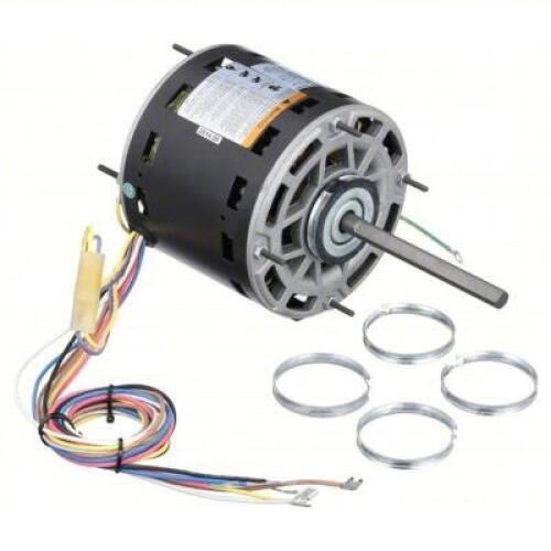 DESCRIPTION: (1) DIRECT DRIVE BLOWER MOTOR BRAND/MODEL: DAYTON/5RHT9 INFORMATION: 4 Speed, Open Air-Over, Ring/Stud Mount, 3/4 to 1/5 HP, 48YZ Frame R