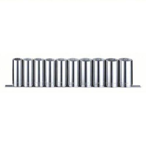 DESCRIPTION: (2) SOCKET SETSBRAND/MODEL: WESTWARD/53PN72INFORMATION: 10 Pieces, 22 mm to 32 mm Socket Size RangeRETAIL$: $59.86/EASIZE: 1/2" DRIVEQTY: 2