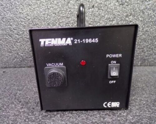 DESCRIPTION: (1) SOLDERING IRON SMOKE ABSORBERBRAND/MODEL: TENMA #21-19645SIZE: 100-130VRETAIL$: $69.95QTY: 1