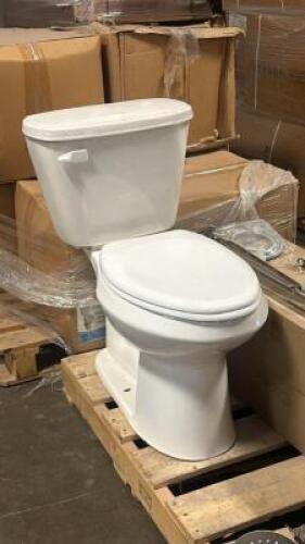 1.28 GPF WHITE ELONGATED TOILET PACK
