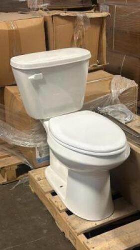 1.28 GPF WHITE ELONGATED TOILET PACK