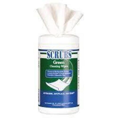 DESCRIPTION: (4) CLEANING WIPES BRAND/MODEL: SCRUBS GREEN RETAIL$: $10.00 EA SIZE: 50 WIPES PER CONTAINER QTY: 4