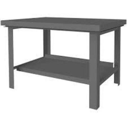 DESCRIPTION: (1) WORK TABLE BRAND/MODEL: DURHAM INFORMATION: GRAY, STEEL SIZE: 36" L X 24" W X 30" H RETAIL$: $730.05 EA QTY: 1