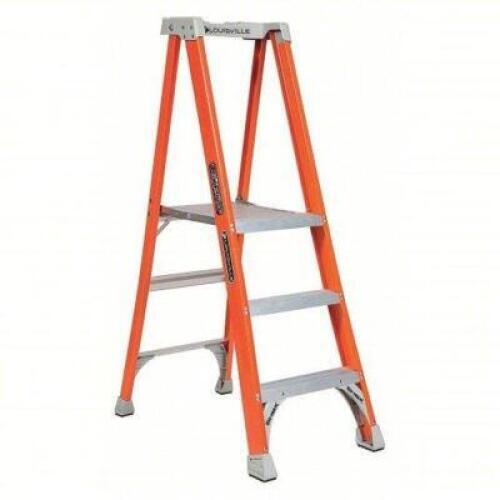 DESCRIPTION: (1) PLATFORM STEPLADDER BRAND/MODEL: LOUISVILLE #FXP1703 INFORMATION: 300 LB CAPACITY SIZE: 3' LADDER SIZE RETAIL$: $290.73 EA QTY: 1